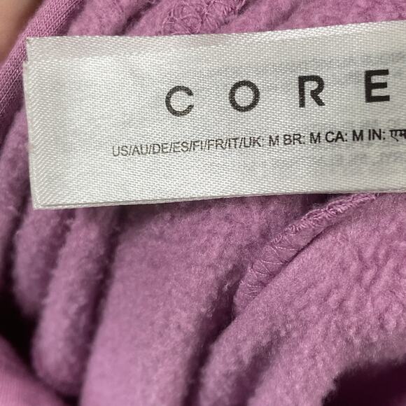 Core 10 Sweatshirt Women's Size Medium Purple Hooded Crewneck Long Sleeve Soft - Picture 5 of 7